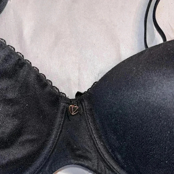 VICTORIAS SECRET lined demi convertible bra black size 34DD - Picture 2 of 5